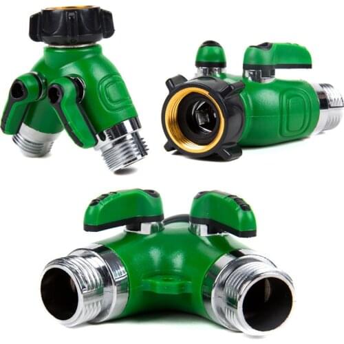 3/4" Y style Double pass hose connector American standard thread connector with valve
