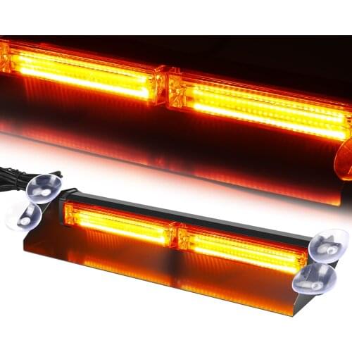 Amber COB LED Car Flashing Light Vehicle Windscreen Sucker installation Strobe Warning Lights Police Emergency Flasher Lamp