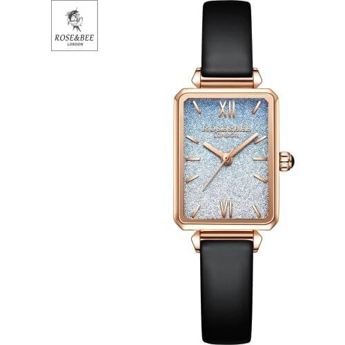 2021 New Style Ladies Retro Design Luxury Fashion Rectangular Frosted Dial Genuine Leather Japan Waterproof Quartz Ladies Watch