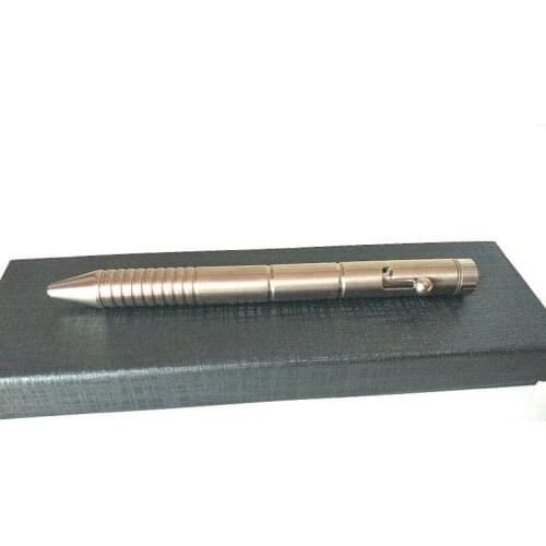 1PC Portable Titanium Alloy Tactical Defense Bolt Pen Metal Signature Writing Pen EDC Broken Window Self-defense Multi-tool