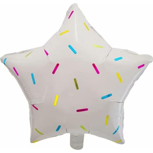 10pcs 18inch White Candy Grain Pentagram Star Foil Helium Balloons Birthday Party Decoration Baby Shower Air Globols Kids Toys