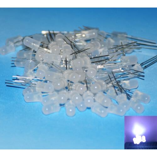 1000pcs White LED Diode 5mm Diffused White Light Emitting Diodes Brightness 5 mm LED Diodo Diodi White Set Of LEDs