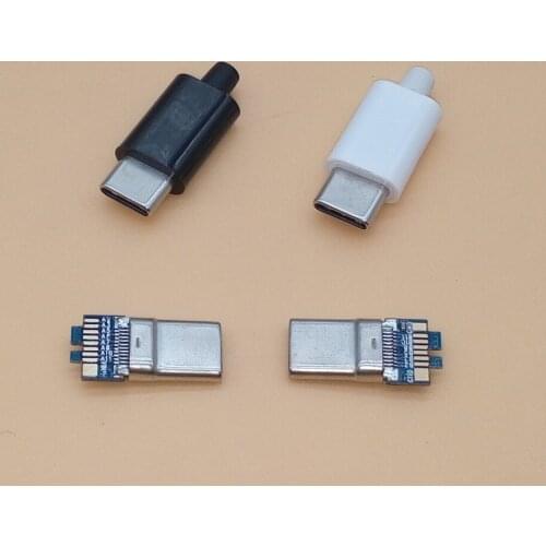 2Set USB 3.1 Type C Male Plug Welding Double-sided Data Charging Plug Connector OTG