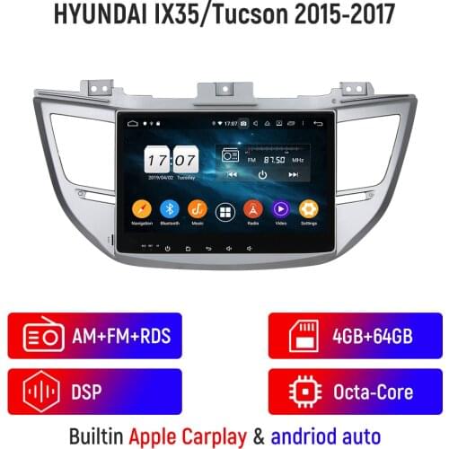 4+64G Carplay Car Radio 2 Din Android 10 For Hyundai IX35 Tucson 2015 2016 2017 GPS Player Audio Unit Stereo Receiver
