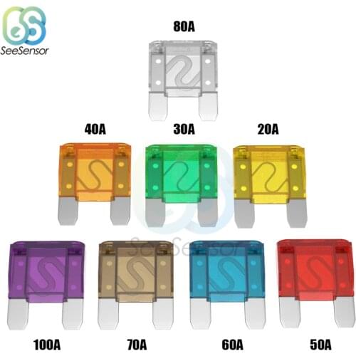 Large Size Blade Fuse Auto Fuse Zinc Alloy and Plastic Material 20A 30A 40A 50A 60A 70A 80A 100A For Auto Car Truck Accessories