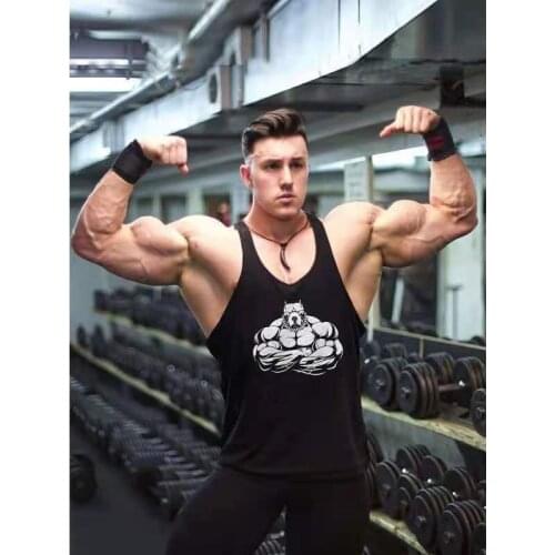 Brand gym clothing cotton singlets canotte bodybuilding stringer tank top men fitness shirt muscle guys sleeveless vest Tank top