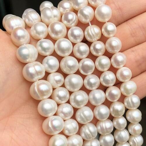 Natural Freshwater Pearl Beads White Pearls Beads For Jewelry Making DIY Bracelet Accessories 15'' 4mm 6mm 8mm 9mm 10mm 11mm