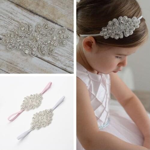 Yundfly Boutique Toddler Girls Rhinestone Headband Baby Birthday Party Photo Props Children Hair Accessories