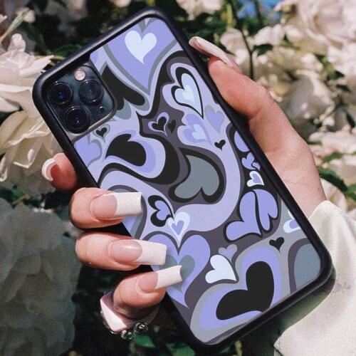Salem Mitchell Purple Love Heart Phone Case PC+TPU for IPhone 12 11 Pro Xs X Xr 7 8 Plus Max Se 2020 for Samsung S10 S20 S21 S30