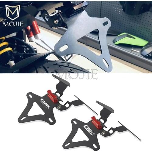 Motorcycle License Plate Holder Tail Tidy Fenders Eliminator Registration Plate LED Light For Honda CB650R CBR650R 2019-2020