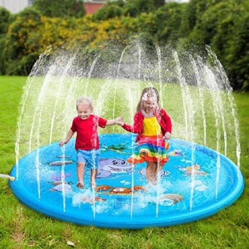 100/170cm Children Play Water Mat Outdoor Game Toy Lawn For Children Summer Pool Kids Games Fun Spray Water Cushion Mat Toys