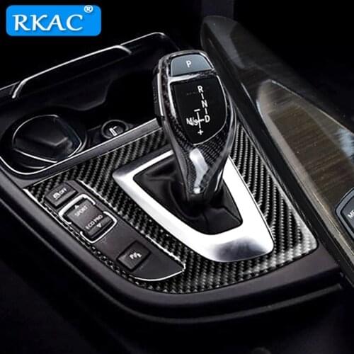 For BMW F20 F30 F31 F34 Carbon Fiber Refit Car Gearshift Panel Frame Stickers Gear Knob Cover Decorations BMW 1 2 3 4 5 Series