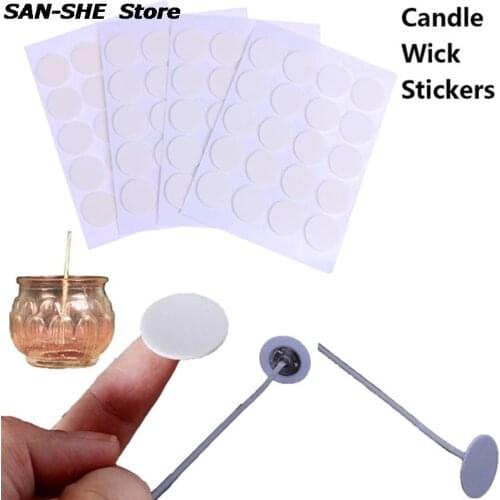 100 Candle Wick Stickers Double-sided Adhesive Dots For Candle Making 20mm