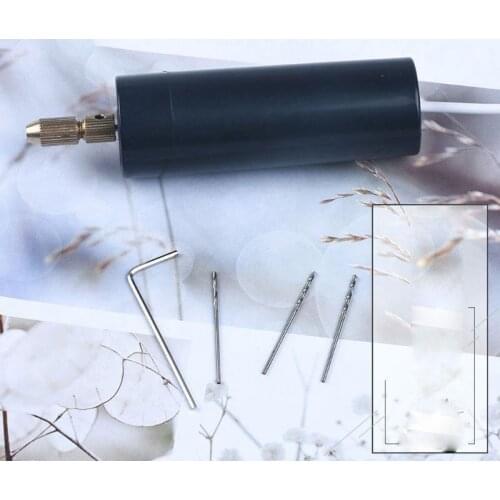 Electric Hand Drill Wrench 5V Hand Motor Hole Making Resin Jewelry Mini Drill Usb