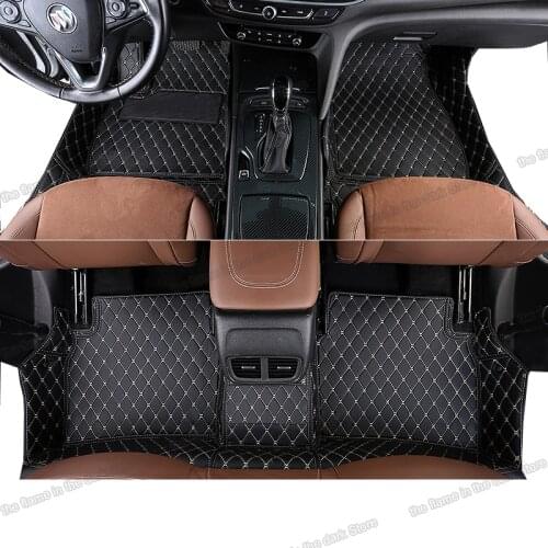 Leather car floor mats for opel insignia 2017 2018 2019 2020 2021 2022 rug carpet interior accessories vauxhall buick regal