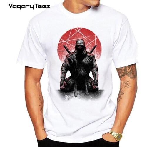 Summer Fashion Japanese Armored Samurai Print Casual tshirt Short Sleeve Popular Funny Design Dj Warrior Tshirt Hipster Cool Top