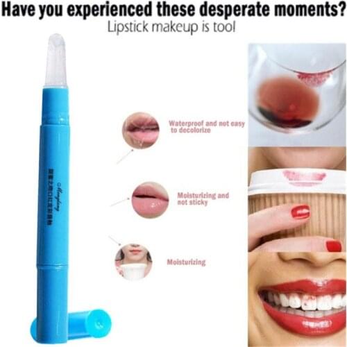 Matte Lip Coat Lipstick Raincoat Non-stick Cup Lip Lock Waterproof Long Lasting Sealing Gel Lips Film Cosmetic TSLM1