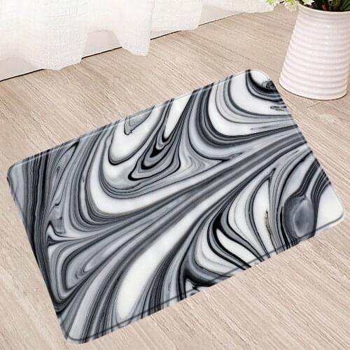 Marble Geometry Bath Mat Toilet Shower Kitchen Stripe Non-Slip Carpet Douche Mats Absorbent Foot Pedal Room Doormat Bathroom Rug