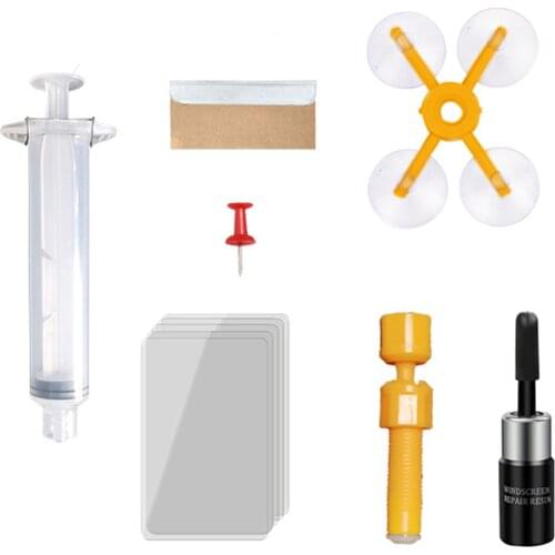 2021 Windshield Repair Kit Quick Fix Car Cracked Glass Windscreen Repair Tool Kit Resin Sealer DIY Auto Window Screen Polishing