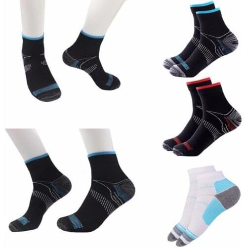 A Pair Soft Foot Compression Sports Sock Plantar Fasciitis Heel Arch Pain Relief Support Pressure Socks For Children And Adults