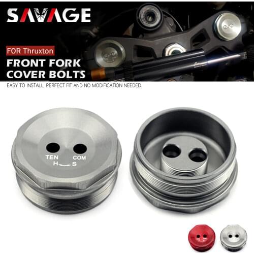 Front Fork Bolts Cap For TRIUMPH THRUXTON 1200R 2016-2020 1200 R 2019 Motorcycle Accessories Motor CNC Decorative Top Cover