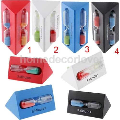 Traingle Sand Timer Cooking Exercising Game Accessory 3 Modes 3/5/7 Minutes Hourglass Toy