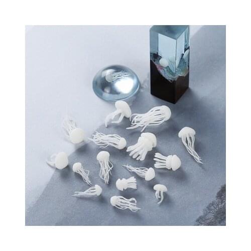 14 Pcs 3D Ocean Jellyfish Modeling Resin Mold For Ocean Theme Fillers DIY Filling Materials DIY Making Finding Accessories