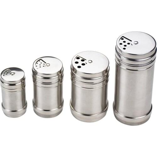 Stainless steel powder seasoning pot MSG pot pepper bottle barbecue pepper pot seasoning bottle multi-purpose single spice