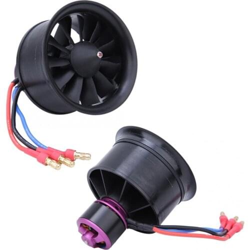 EDF 50mm 64mm 70mm 90mm 11 12 Blades RC Fan Propeller with Brushless Motor for RC Airplane Drone Model Spare Parts Accessories