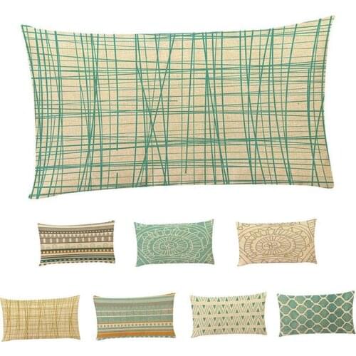 Simple Design Rectangle Pillow Case Sofa Waist Throw Cushion Cover Home Decor