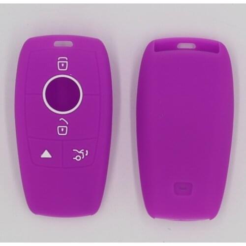 4 Buttons Key Cover Fob Silicone Key Case For Mercedes Benz AMG Key 2017 E W213 Class Silicone Holder Protector Case