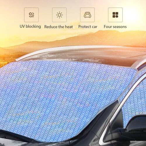 Front Car Windshield Sun Shade Window Thickening Laser Sunshades Visor Film Car Window Car Exterior Visor Protector Accessories