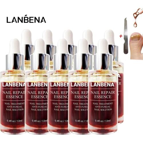 LANBENA Nail Repair Essence Serum Set Fungus Removal Nails Gel Anti Infection Paronychia Onychomycosis Foot Masks 10 Pcs/Set