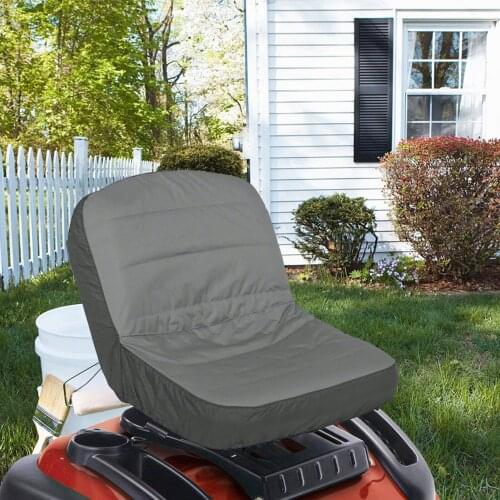 Lawn Mower Seat Cover Tractor Seat Cover Heavy Duty Padded 600D Oxford Material Grey