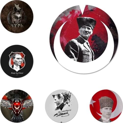 Flag of Turkey Istanbul Antalya mustafa Icons Pins Badge Decoration Brooches Metal Badges For Clothes Backpack Decoration 58mm