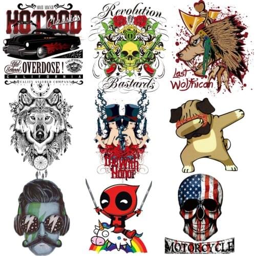 ZOTOONE Cartoon Alphabet Clothing Patch Heat Transfer Vinyl Clothing DIY T-shirt Skull Patch Ironing Sticker Hot Press D