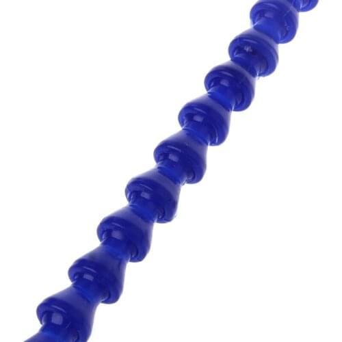 10 Pcs Round Nozzle 1/4PT Flexible Oil Coolant Pipe Hose Blue Orange