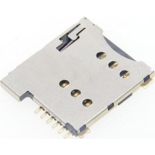 10PCS Small Cards 6P MICRO SIM 6P Self-Push Mobile phone SIM card holder