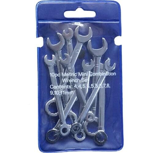 10 X Pcs Mini Wrench Set Keyring Wrench Inch / Metric Plum Blossom Wrench Set Pocket Wrench