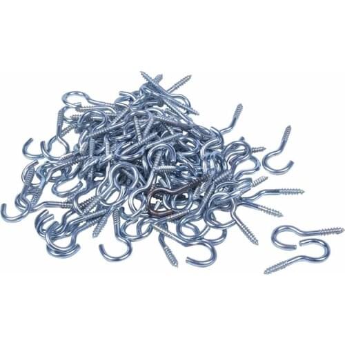 100pcs Thread 1.2 inch Long Zinc Plated Eye Bolt Eyelet Hook Screw Assortment Blue Retail