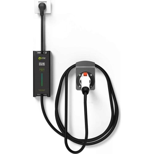 16A Type 2 level 2 EV charger with IEC 62196-2 plug + schuko meet IEC 61851