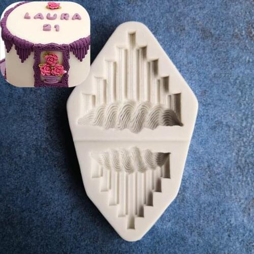 3D European Style Lace Series Silicone Cake Decorating Tools Cake Rounding Fondant Kitchen DIY Mold A1190