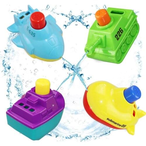 4Pcs Colorful Mini Boat Squirt Model Floating Bath Interactive Toddler Kids Toy New
