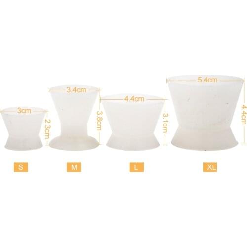 4pcs/set Dental Mixing Cups Self-solidifying Cups Rubber Mixing Bowl Silicone Material Dentist Tools