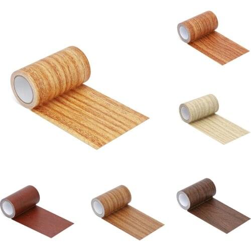 5PCS Repair Tape Patch Wood Textured Adhesive For Door Floor Table And Chair Furniture Repair Tool Decorative Borders