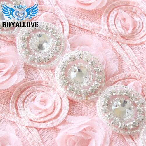 5 yards) Handmade Beaded Hot Fix Sliver Clear Bling Sew On Crystal Embellishments Rhinestone Trim Bridal Belt Headbands Garters
