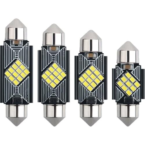 2PCS CANBUS C5W Festoon 12V Car LED New 2016 Bulb 31mm 36mm 39mm 41mm Car Interior Dome Lamp License Plate Reading Light Whit