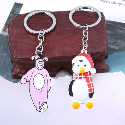 RJ Friends Tv Keychains Joey Penguin Hugsy Chandler Rabbit Photo Frame Central Perk Coffee Time Monicas Door Women Keyring Gift