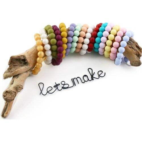 Lets make 100pc Silicone Beads (12-15mm Round Beads) Loose Teething Chewing Jewelry Teething DIY Necklace Toys Baby Teether