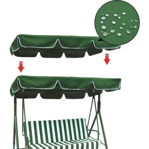 Garden Swing Chair Canopy Cover Shade Sail Waterproof Dust Anti UV Tent Chair Top Outdoor Canopy Replacement Courtyard 3 Sizes